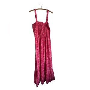 WVN Wildflower Sita Ruched Ruffles Organic Cotton Spring Wedding Guest Dress XL